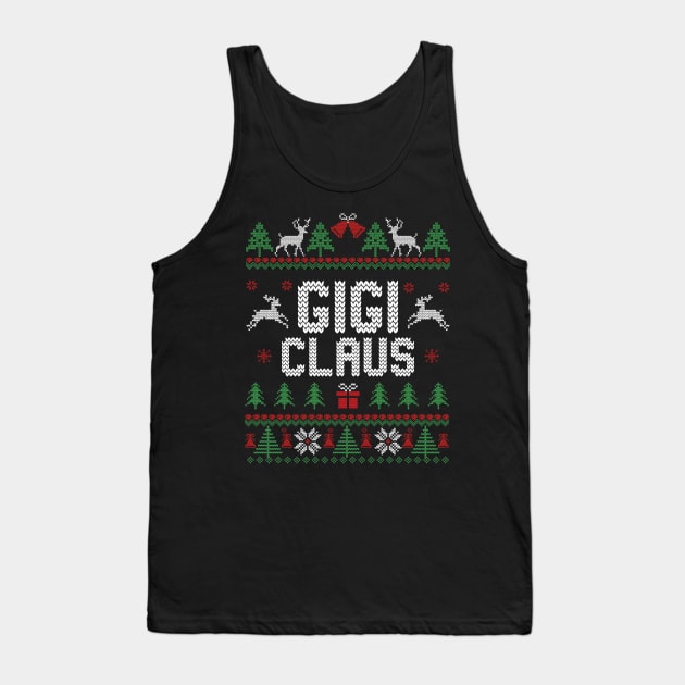 Gigi Claus - Ugly Christmas Sweater Tank Top by MakgaArt